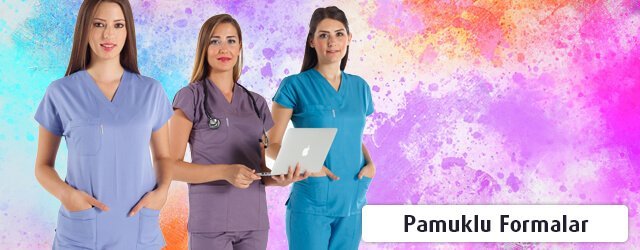 Kadın Pamuklu Doktor ve Hemşire Forması Kadın Pamuklu Doktor ve Hemşire Forması