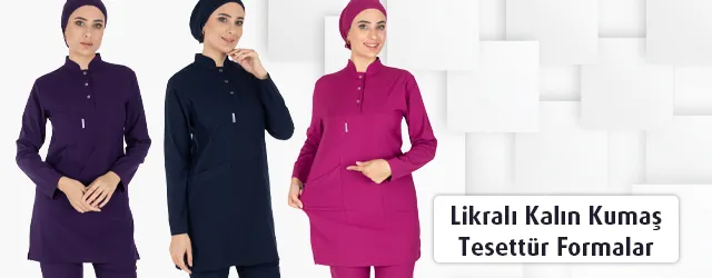 Likrali Kalın Kumaş Tesettür Formalar