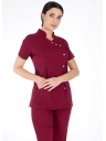 Luxe Flex Bordo Likralı Hemşire ve Doktor Forması Takımı Luxe Flex Bordo Likralı Hemşire ve Doktor Forması Takımı