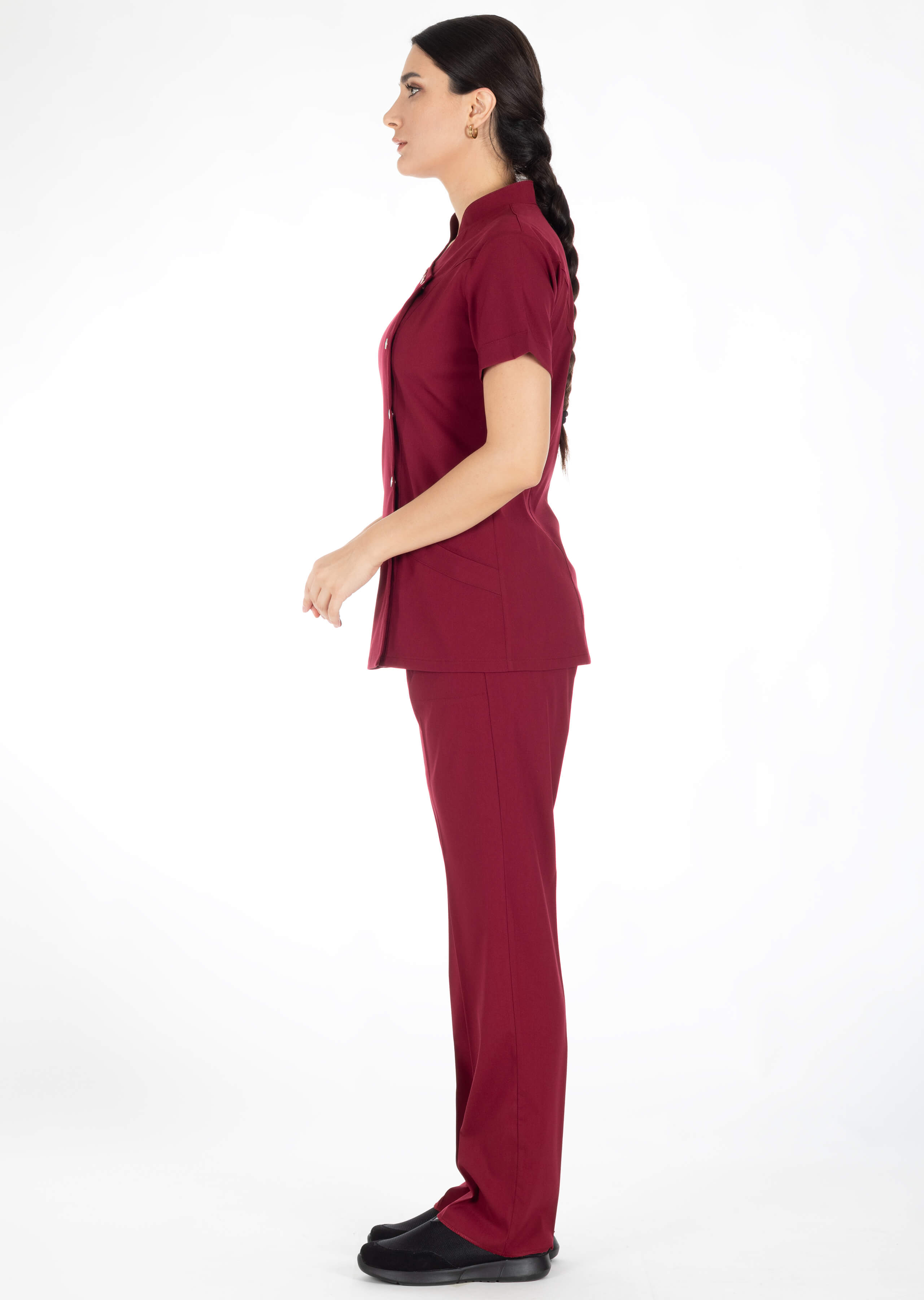 Luxe Flex Bordo Likralı Hemşire ve Doktor Forması Takımı Luxe Flex Bordo Likralı Hemşire ve Doktor Forması Takımı