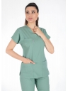 Çağla Yeşili Likralı Kalın Scrubs Flex Doktor Hemşire Forması Takımı Çağla Yeşili Likralı Kalın Scrubs Flex Doktor Hemşire Forması Takımı