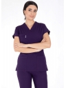 Koyu Mor Likralı İnce Scrubs Flex Doktor Hemşire Forması Takımı Koyu Mor Likralı İnce Scrubs Flex Doktor Hemşire Forması Takımı