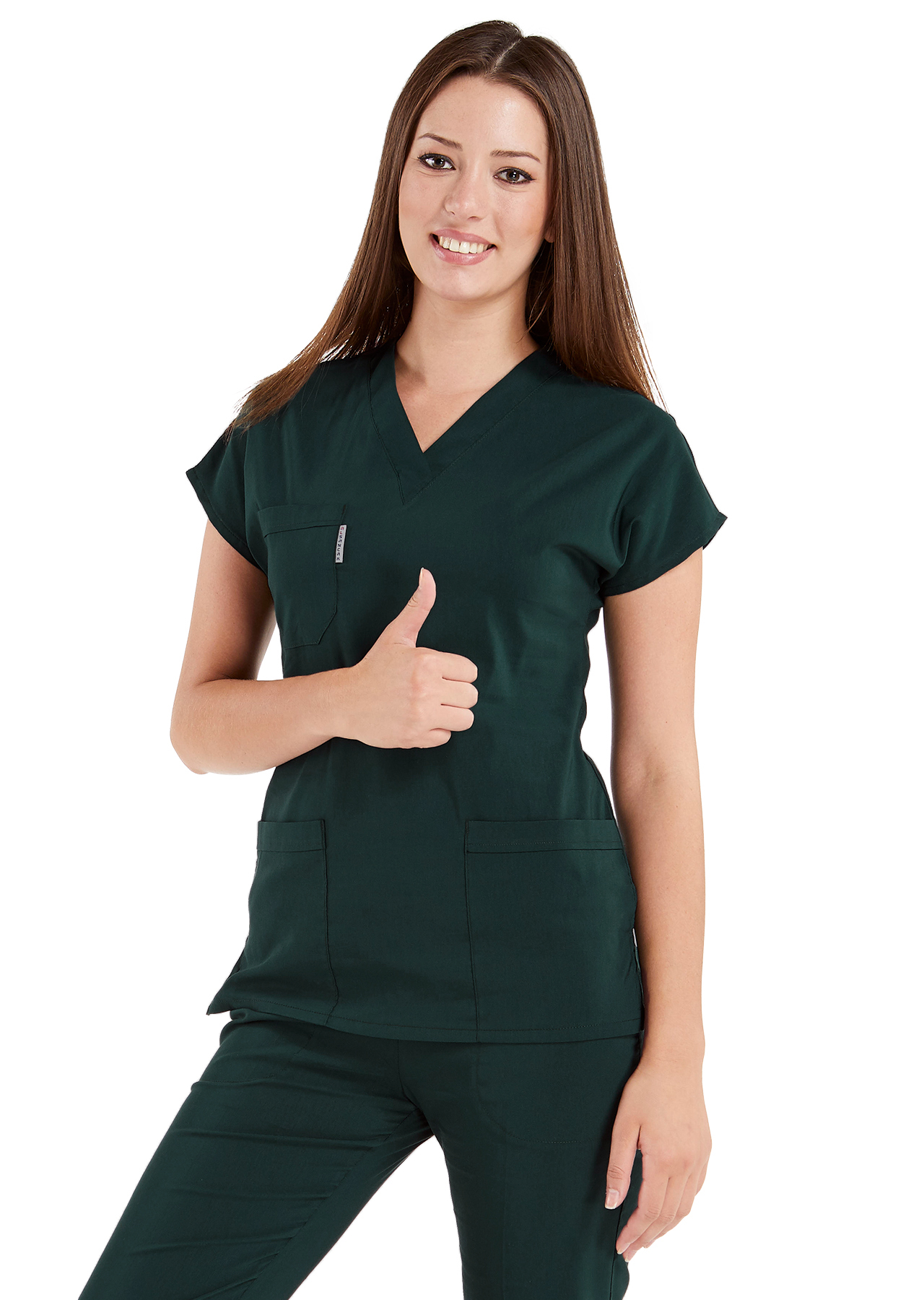 Ördekbaşı Yeşili Likralı Kalın Scrubs Doktor Hemşire Forması Takımı Ördekbaşı Yeşili Likralı Kalın Scrubs Doktor Hemşire Forması Takımı
