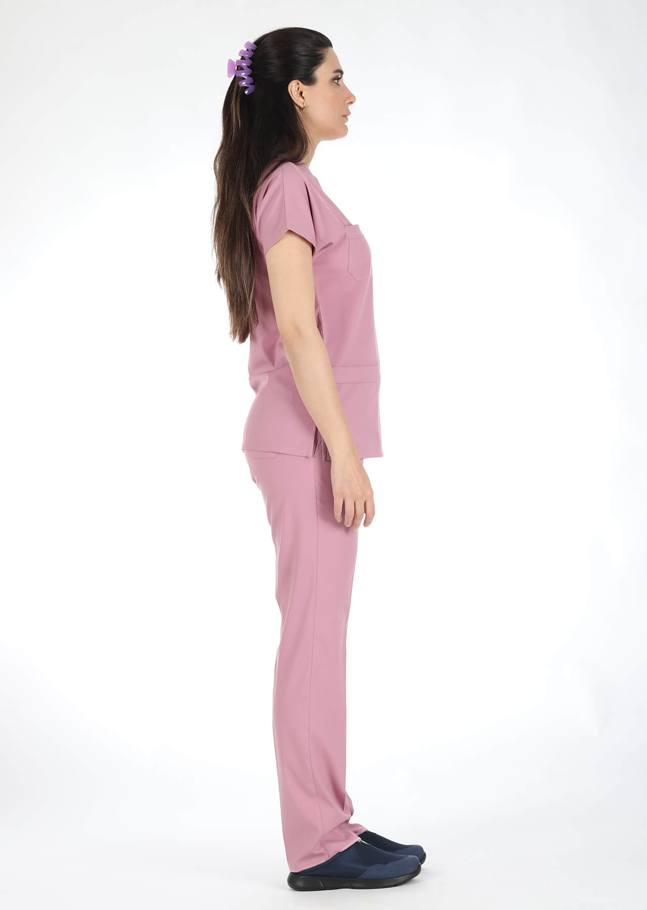 Pudra Likralı Kalın Scrubs Flex Doktor Hemşire Forması Takımı Pudra Likralı Kalın Scrubs Flex Doktor Hemşire Forması Takımı