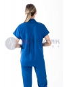 Snap Model Saks Mavi Likralı Doktor ve Hemşire Forması Takımı Snap Model Saks Mavi Likralı Doktor ve Hemşire Forması Takımı