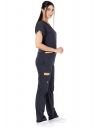 Twin Flex Antrasit Likralı Hemşire Forması Twin Flex Antrasit Likralı Hemşire Forması