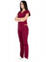 Twin Flex Bordo Likralı Hemşire Forması Twin Flex Bordo Likralı Hemşire Forması