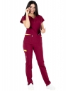 Twin Flex Bordo Likralı Hemşire Forması Twin Flex Bordo Likralı Hemşire Forması