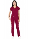 Twin Flex Bordo Likralı Hemşire Forması Twin Flex Bordo Likralı Hemşire Forması
