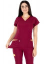 Twin Flex Bordo Likralı Hemşire Forması Twin Flex Bordo Likralı Hemşire Forması