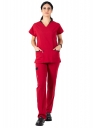 Twin Flex Kırmızı Likralı Hemşire Forması Twin Flex Kırmızı Likralı Hemşire Forması