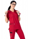 Twin Flex Kırmızı Likralı Hemşire Forması Twin Flex Kırmızı Likralı Hemşire Forması