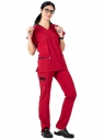 Twin Flex Kırmızı Likralı Hemşire Forması Twin Flex Kırmızı Likralı Hemşire Forması