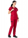 Twin Flex Kırmızı Likralı Hemşire Forması Twin Flex Kırmızı Likralı Hemşire Forması