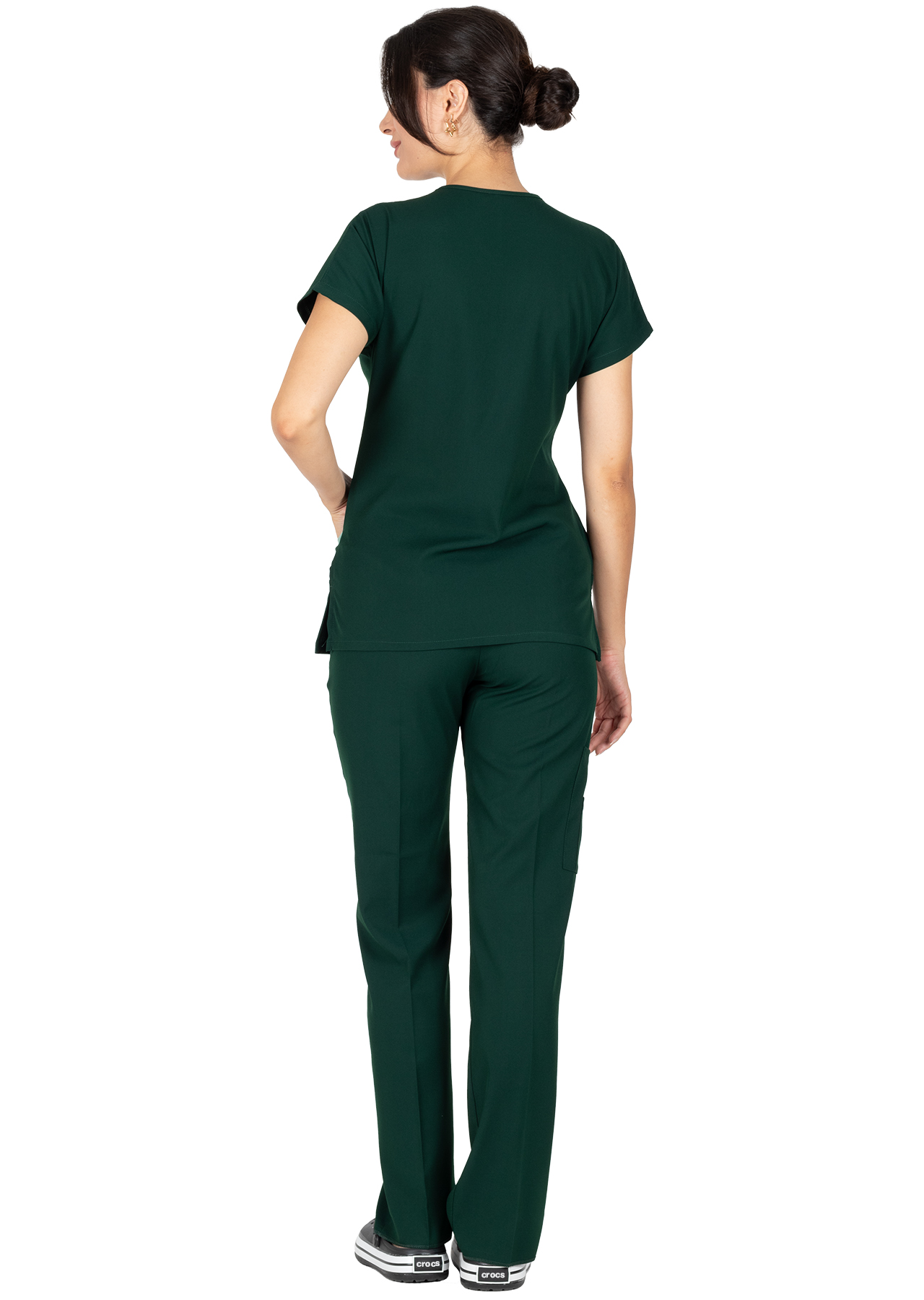 Twin Flex Koyu Yeşil Likralı Doktor ve Hemşire Forması Takımı Twin Flex Koyu Yeşil Likralı Doktor ve Hemşire Forması Takımı