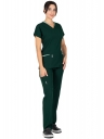 Twin Flex Koyu Yeşil Likralı Doktor ve Hemşire Forması Takımı Twin Flex Koyu Yeşil Likralı Doktor ve Hemşire Forması Takımı