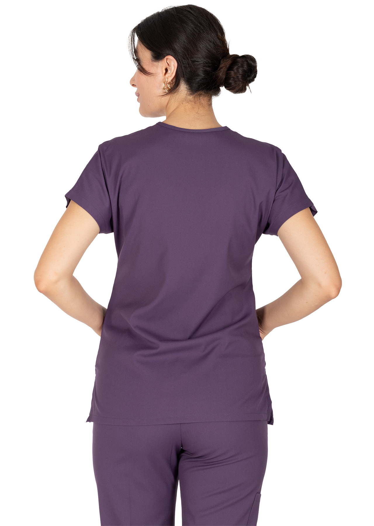 Twin Flex Mürdüm Likralı Doktor ve Hemşire Forması Takımı Twin Flex Mürdüm Likralı Doktor ve Hemşire Forması Takımı