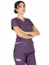Twin Flex Mürdüm Likralı Doktor ve Hemşire Forması Takımı Twin Flex Mürdüm Likralı Doktor ve Hemşire Forması Takımı