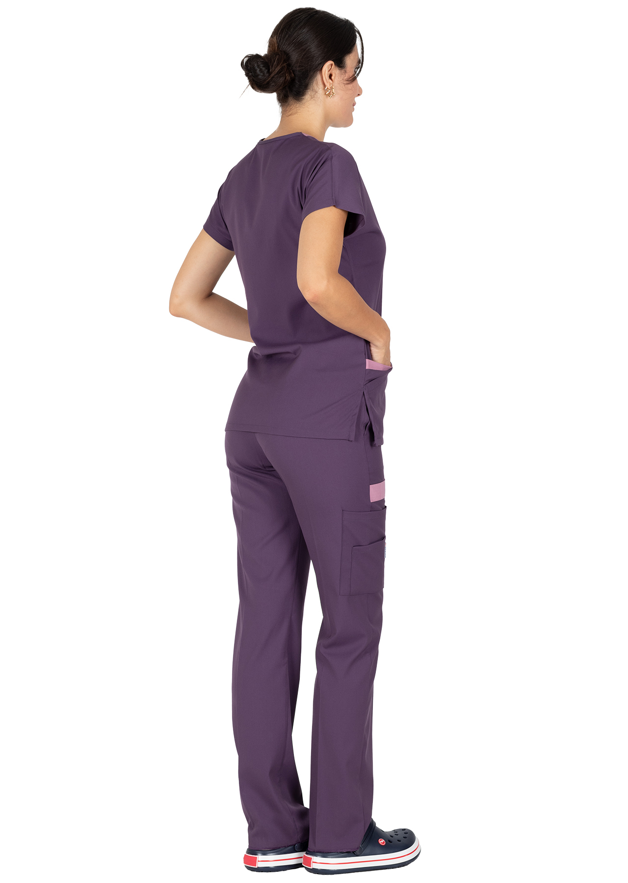 Twin Flex Mürdüm Likralı Doktor ve Hemşire Forması Takımı Twin Flex Mürdüm Likralı Doktor ve Hemşire Forması Takımı