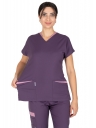 Twin Flex Mürdüm Likralı Doktor ve Hemşire Forması Takımı Twin Flex Mürdüm Likralı Doktor ve Hemşire Forması Takımı