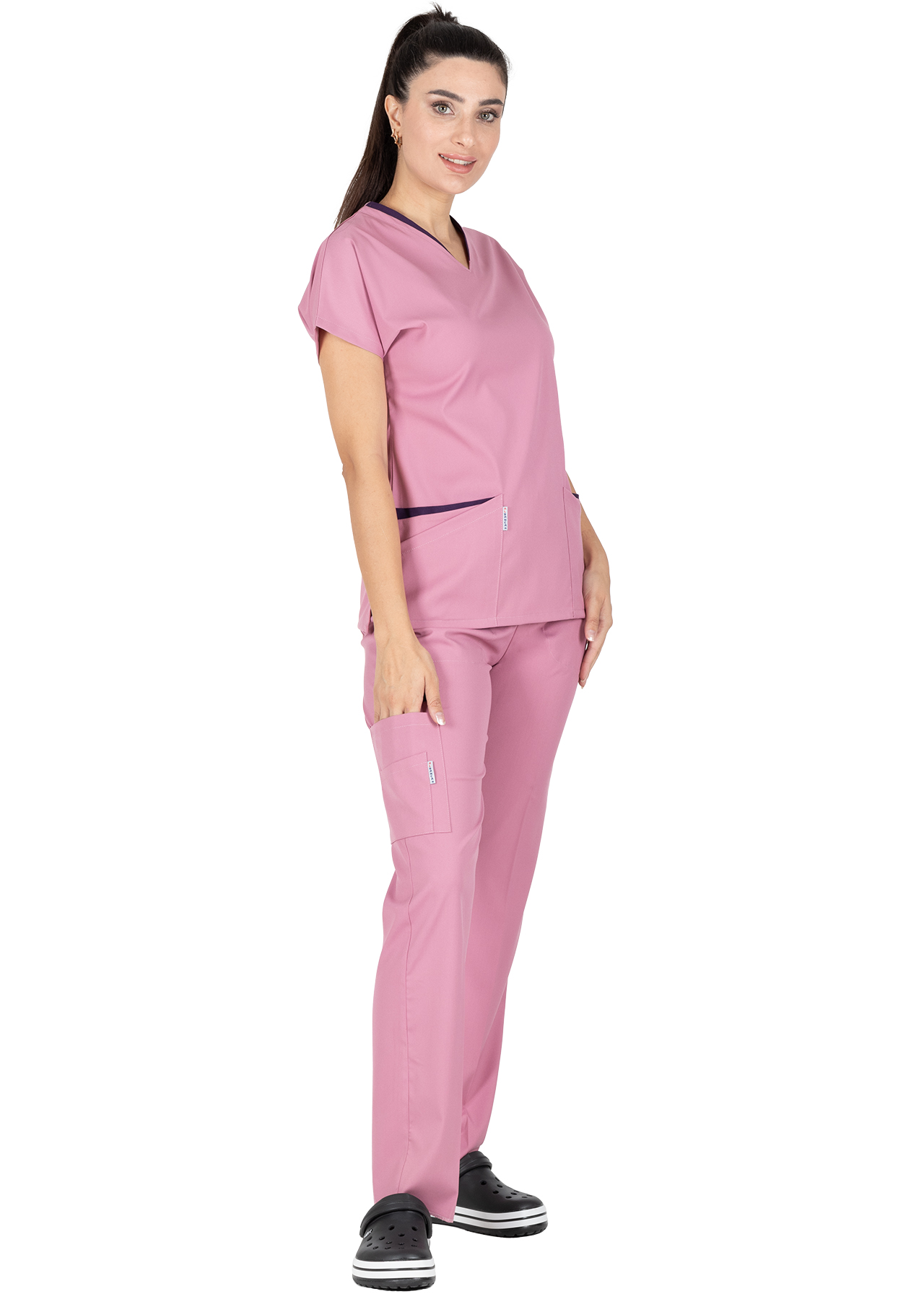 Twin Flex Pudra Likralı Hemşire Forması Twin Flex Pudra Likralı Hemşire Forması