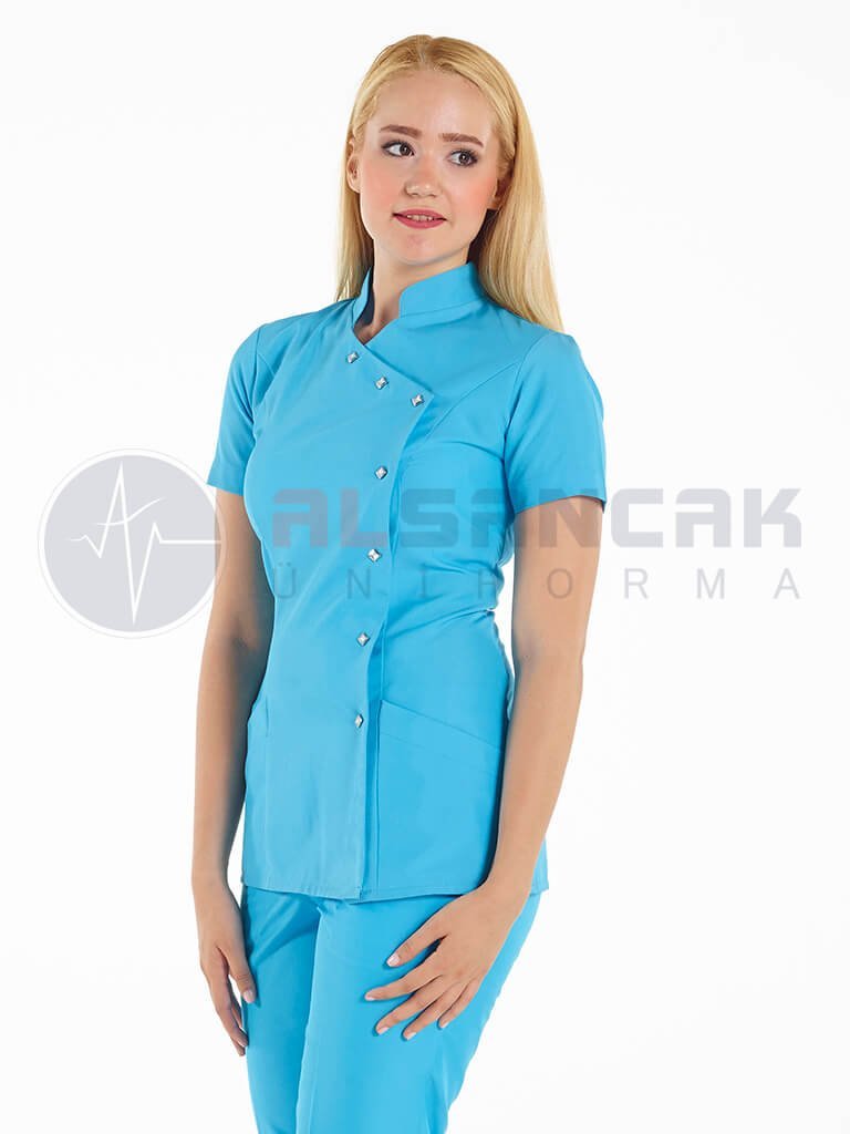 Luxe Model Lacivert Hemşire Doktor Forması Tek Üst Luxe Model Lacivert Hemşire Doktor Forması Tek Üst